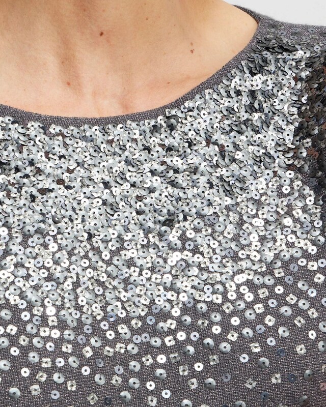 Sequin Ombre Pullover Sweater - image 4